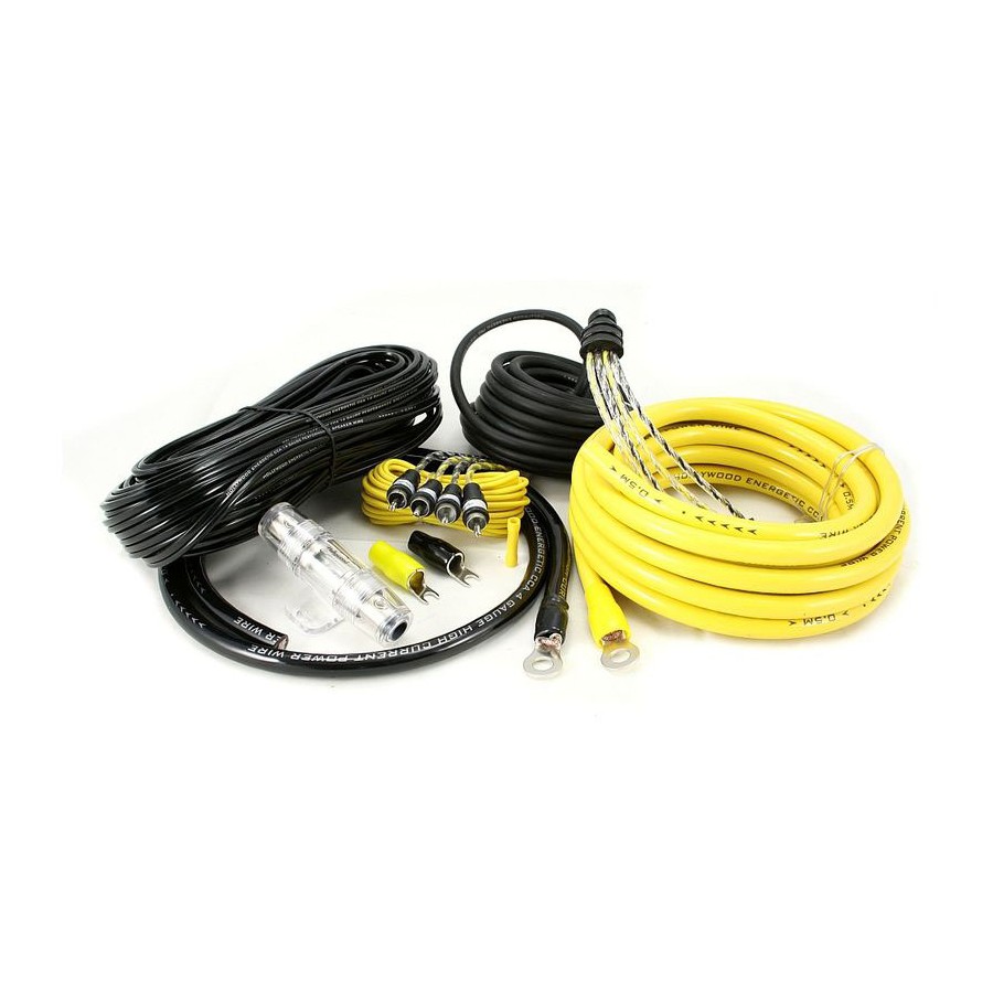 Kit de câbles audio pour Amplificateur de Voiture - Câble pour Subwoofer de  1500 Watt - Jeu de 4 Câbles - 5 Mètres (CPK20D)